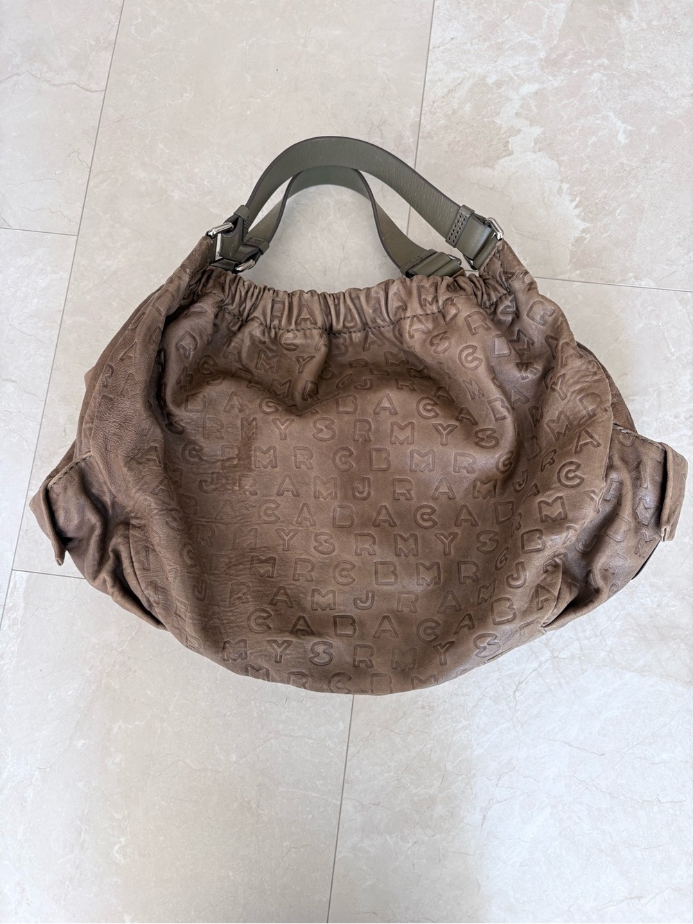 Marc by Marc Jacobs Dreamy Logo Leather Slouchy Shoulder Hobo Bag Vintage